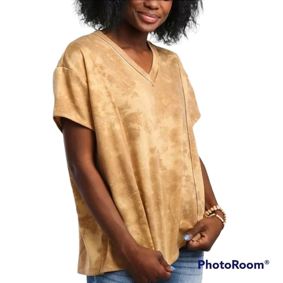 BKE Tye-Dye Mustard Short Sleeve T-Shirt Medium - Picture 1 of 9